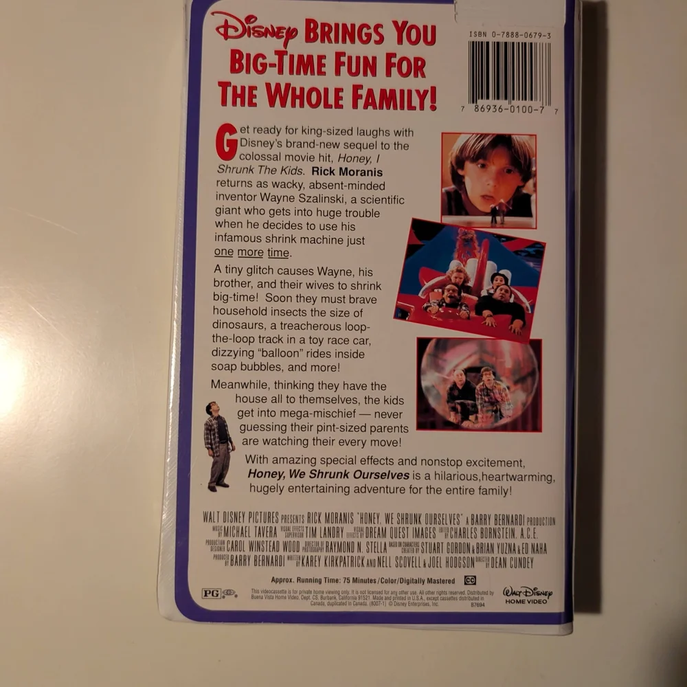 Disney Honey, We Shrunk Ourselves VHS - Red, White, Blue